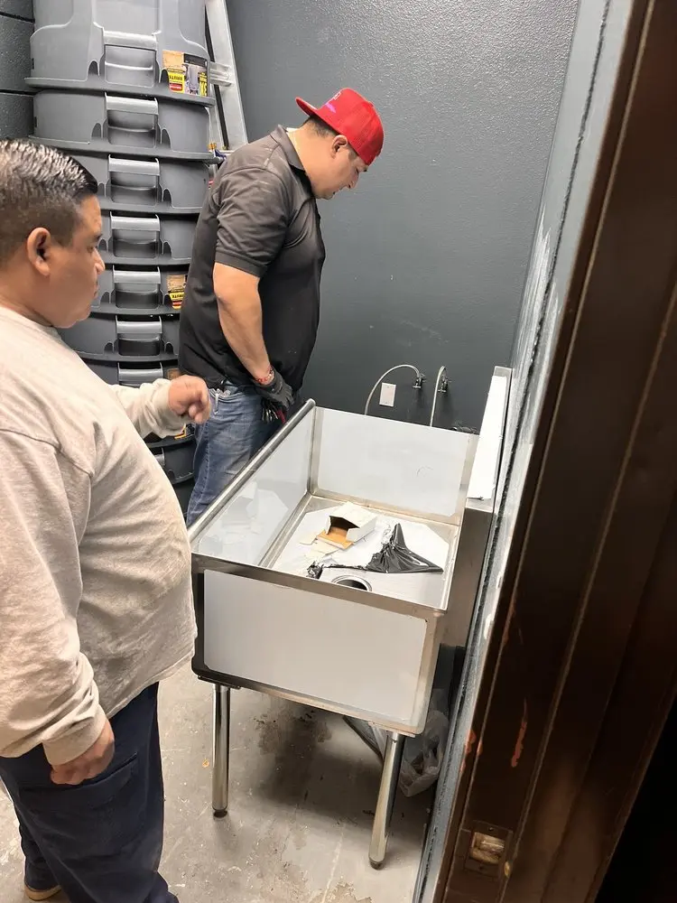 Commercial plumbing and sink installation in St. Cloud